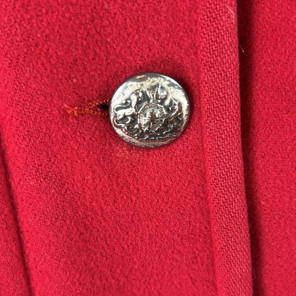 Avoca Coat Ireland Wool Cashmere Blend red & black 16 - Picture 4 of 8